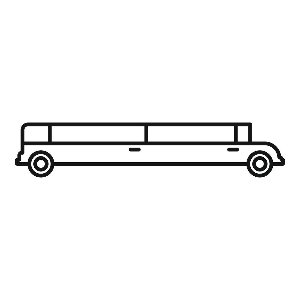 Vip limousine icon, outline style vector