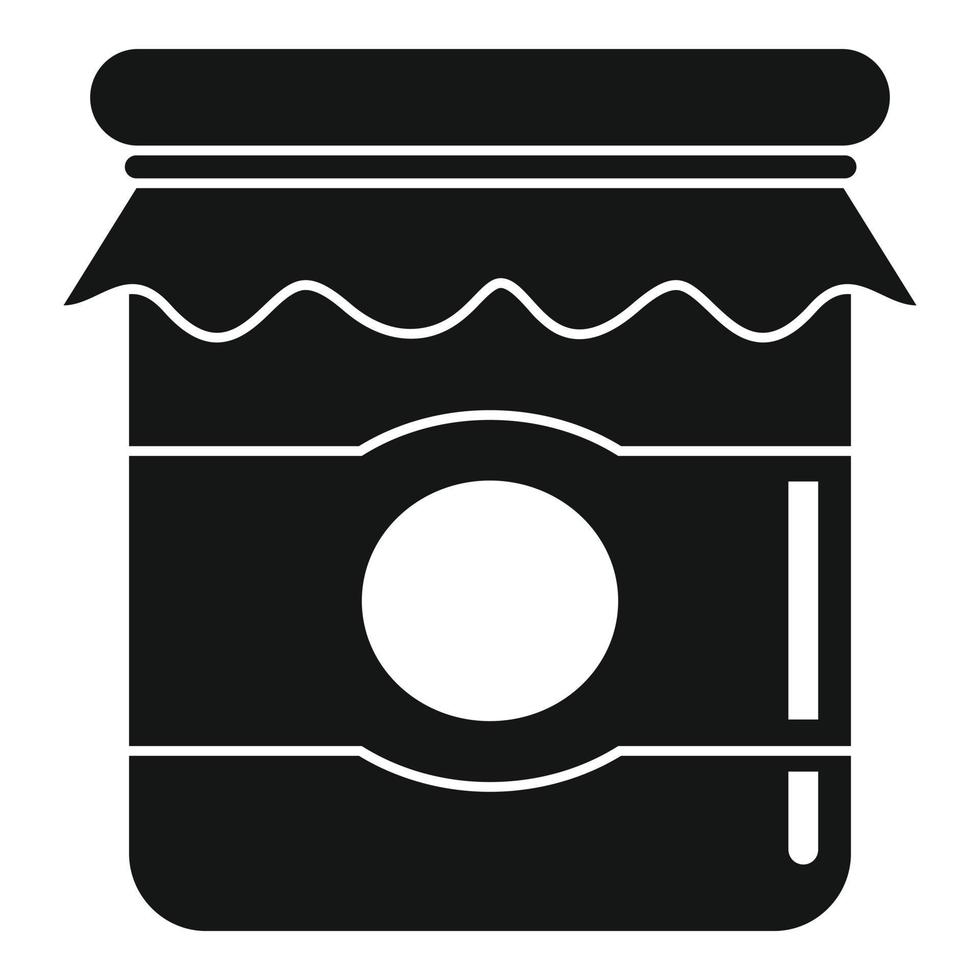 Eco jam jar icon, simple style vector