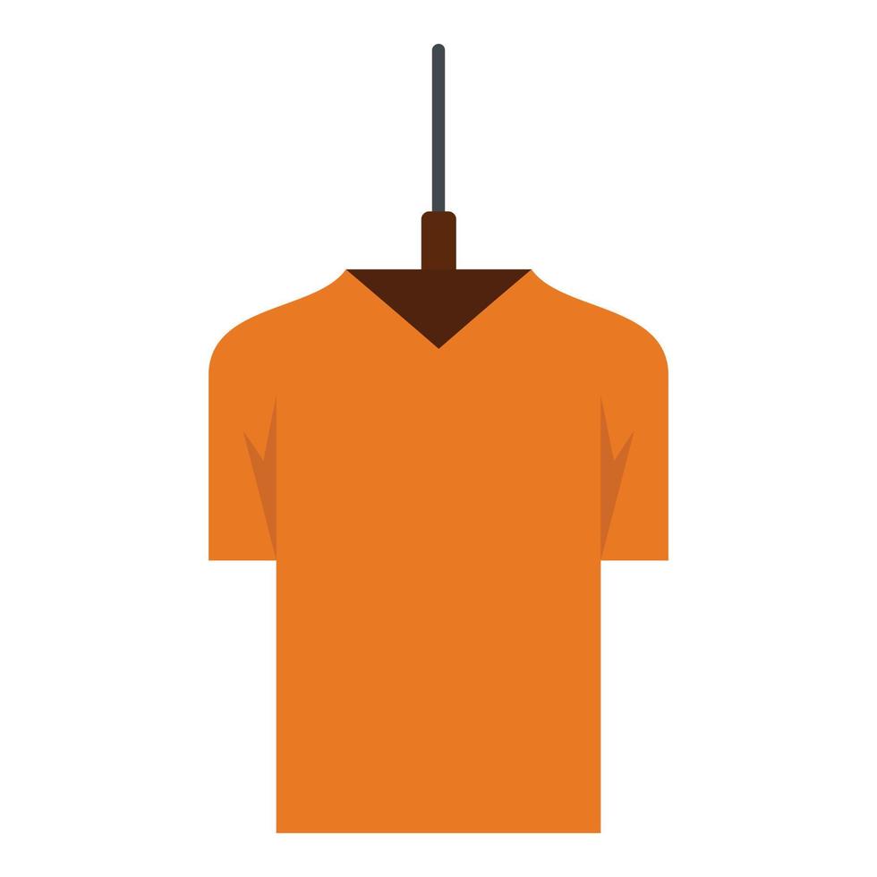 Orange tshirt icon, flat style vector
