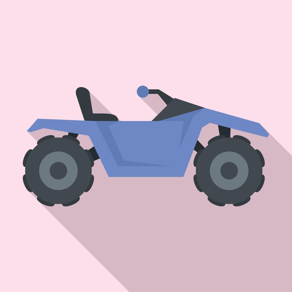 Dirt quad bike icon, flat style vector