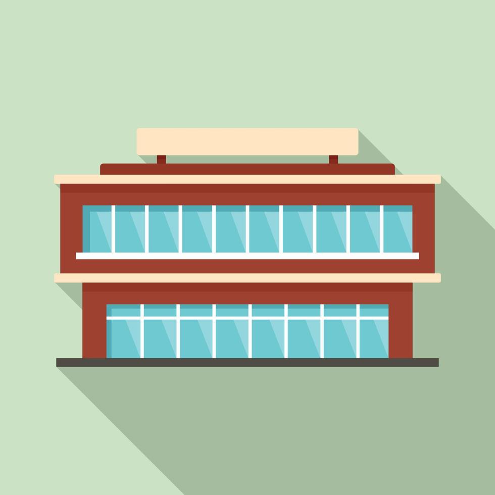 City mall icon, flat style vector