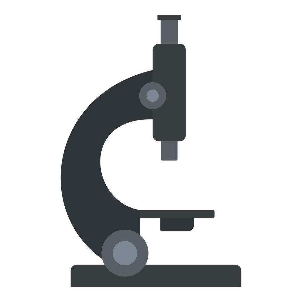 Microscope icon, flat style vector