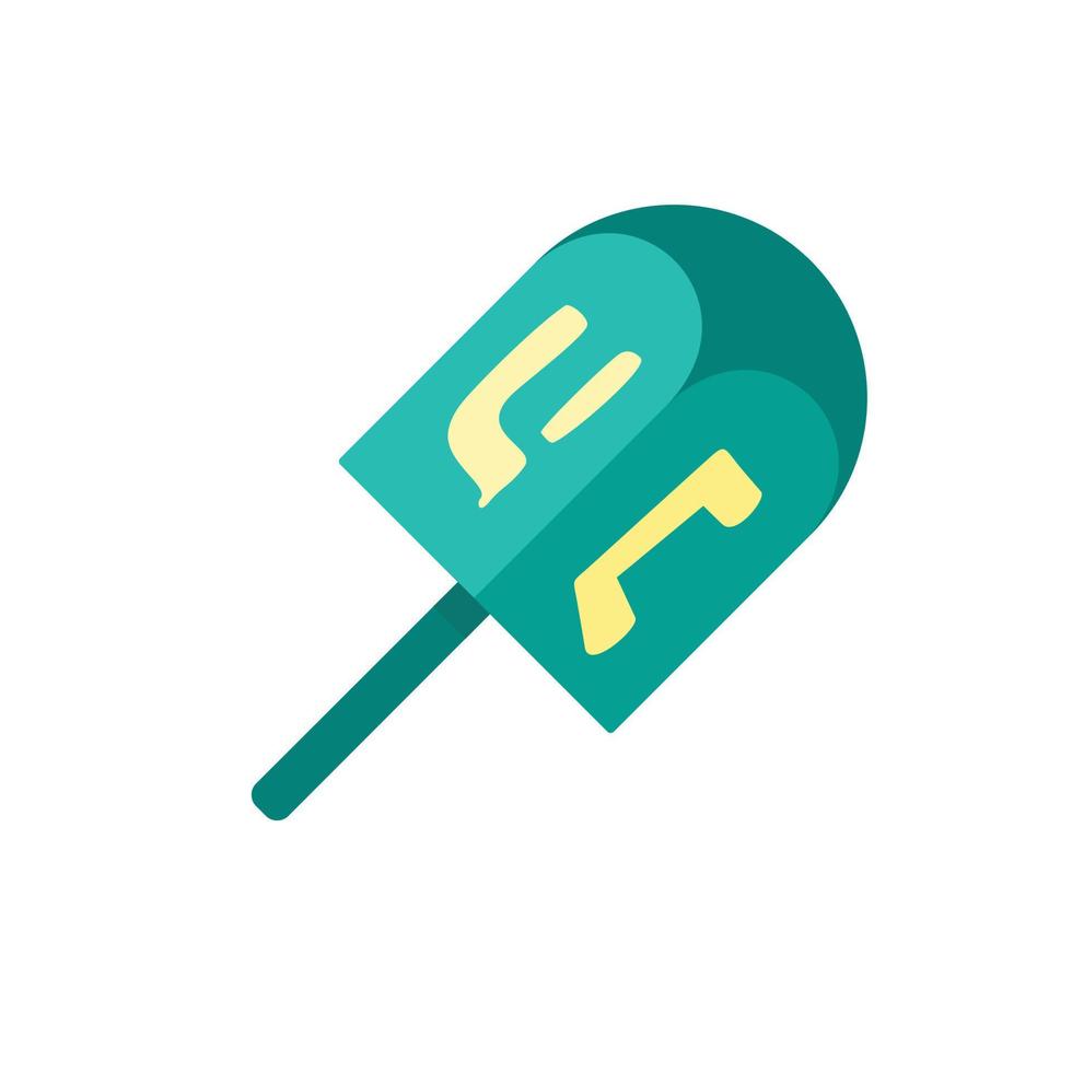 Dreidel icon, flat style vector