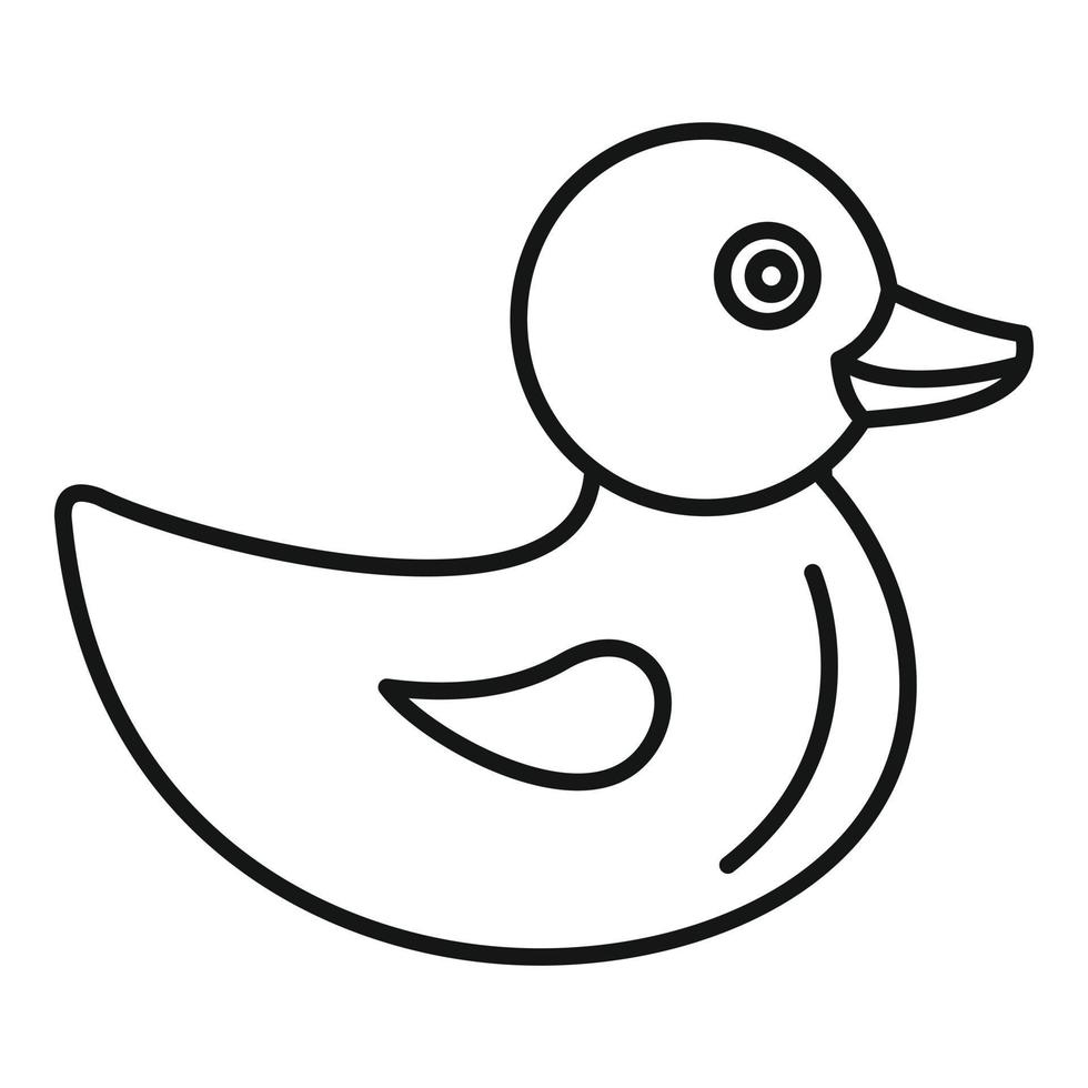 Baby duck icon, outline style vector