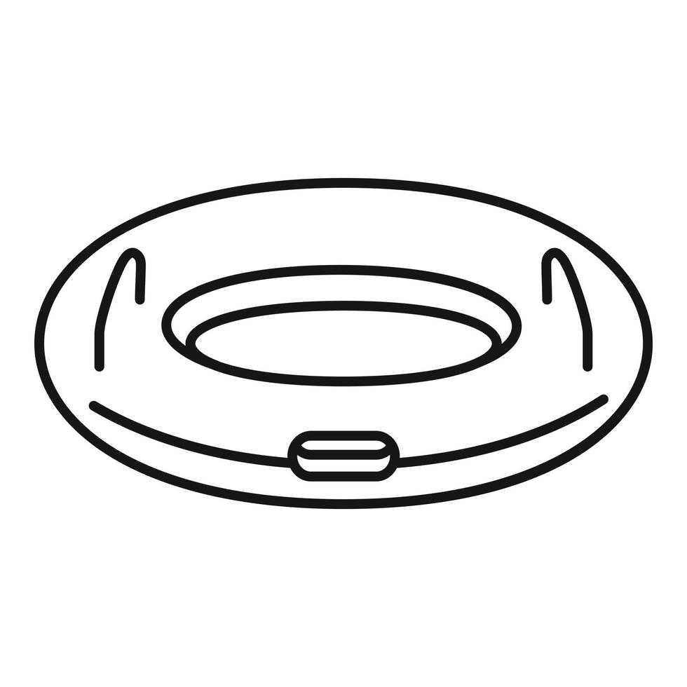 Inflatable ring icon, outline style vector