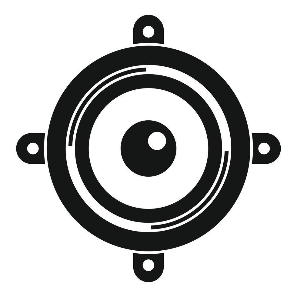 Car speaker icon, simple style vector