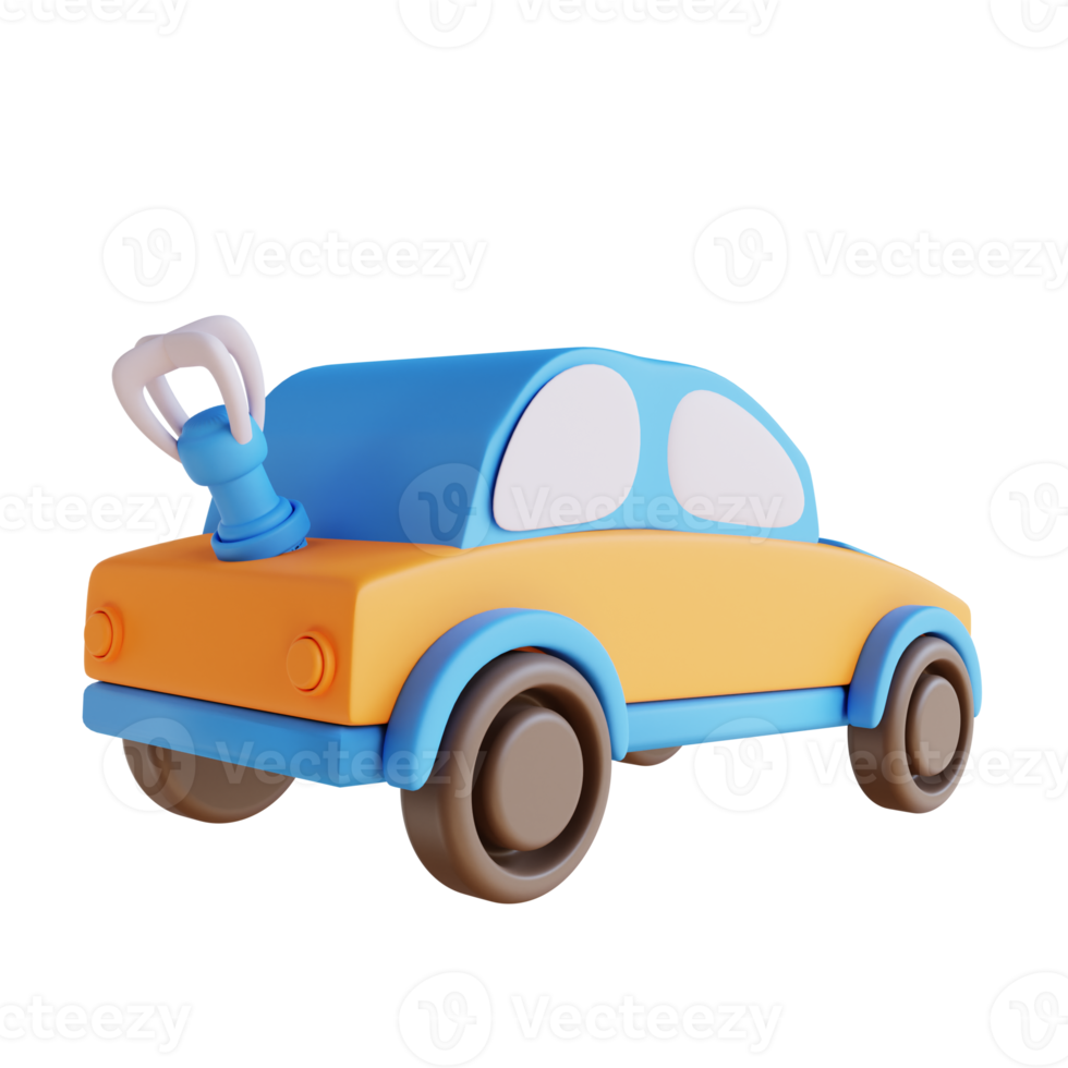 3D illustration toy car png