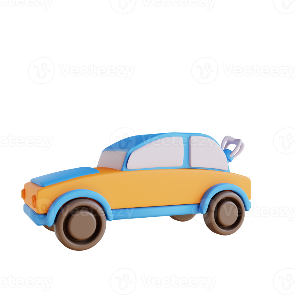 3D illustration toy car png