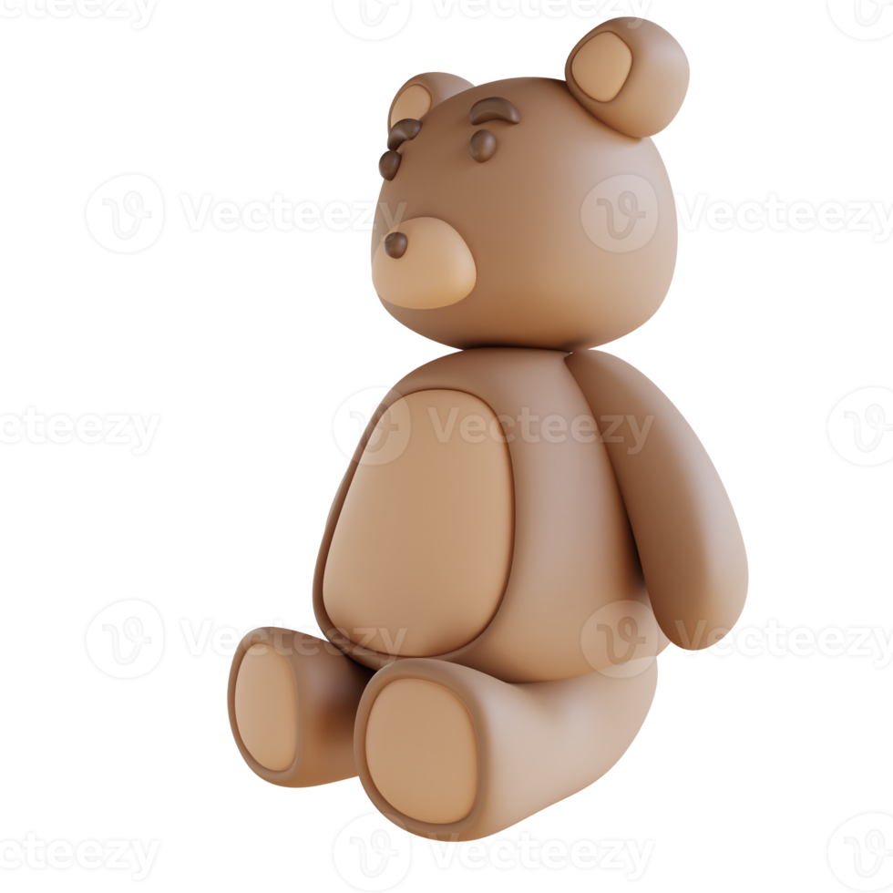 3D illustration teddy bear png