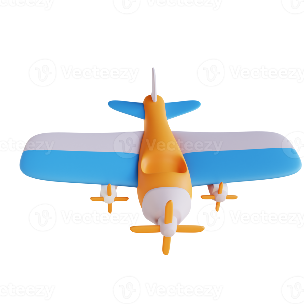 3D illustration toys plane png