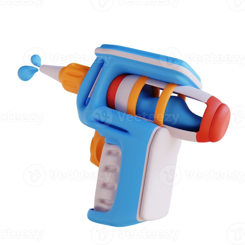 3D illustration water gun toy png