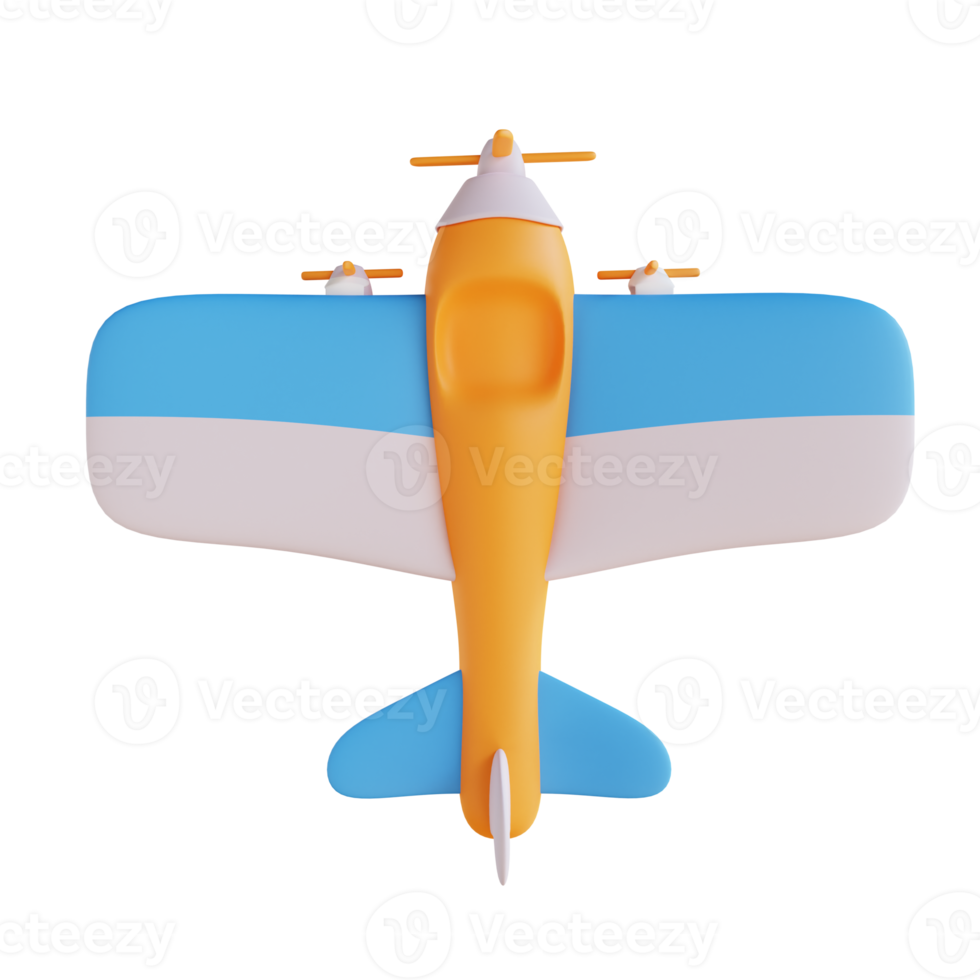 3D illustration toys plane png