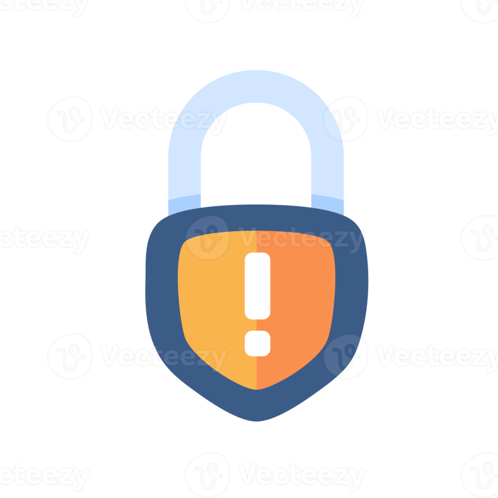 Unlocking the padlock with authentication technology. privacy protection concept png