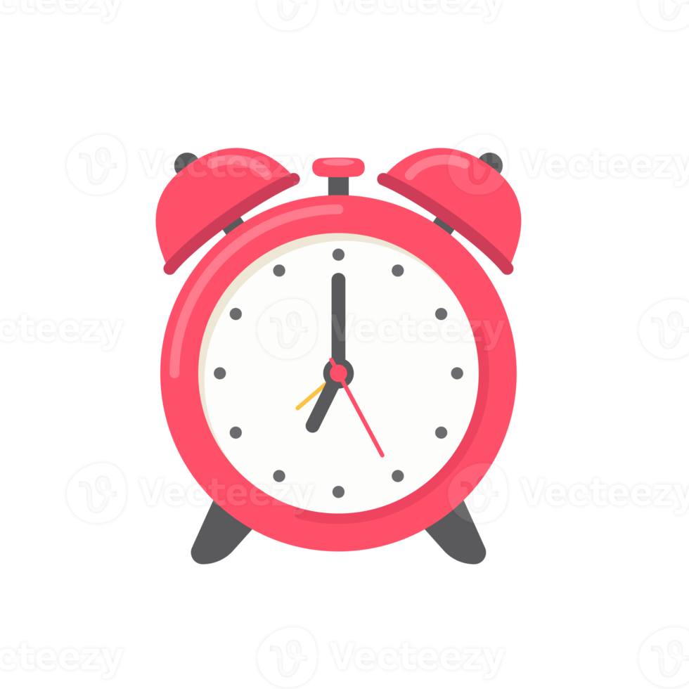 Loud alarm clock alerts wake up time and schedule. png