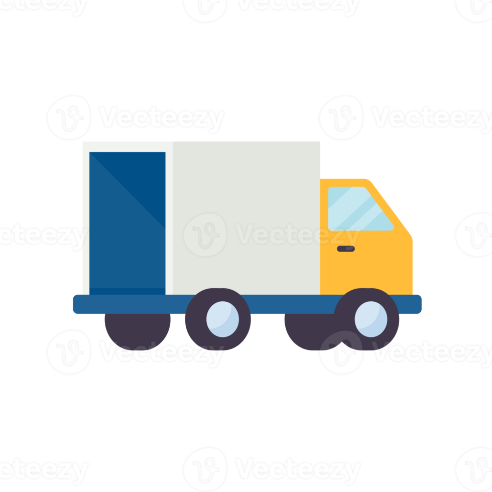 Trucks deliver goods to the recipient. online ordering concept png