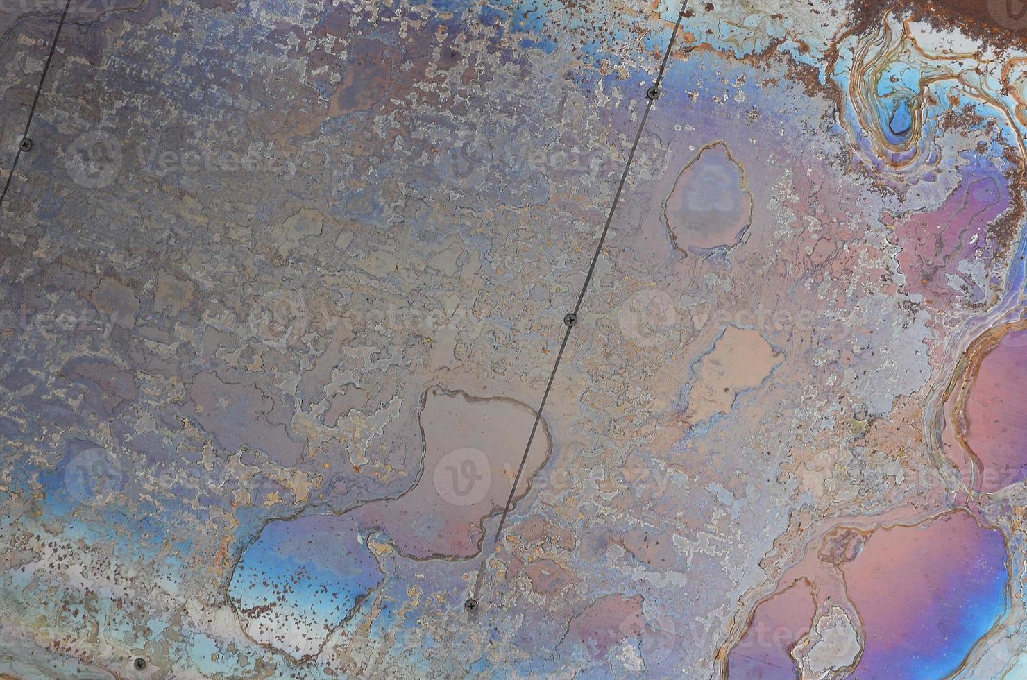 Abstract corrosion texture on the copper plated steel sheet photo