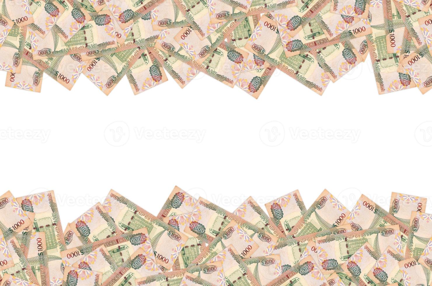 Part of brown Guyana 1000 dollars Banknote pattern photo