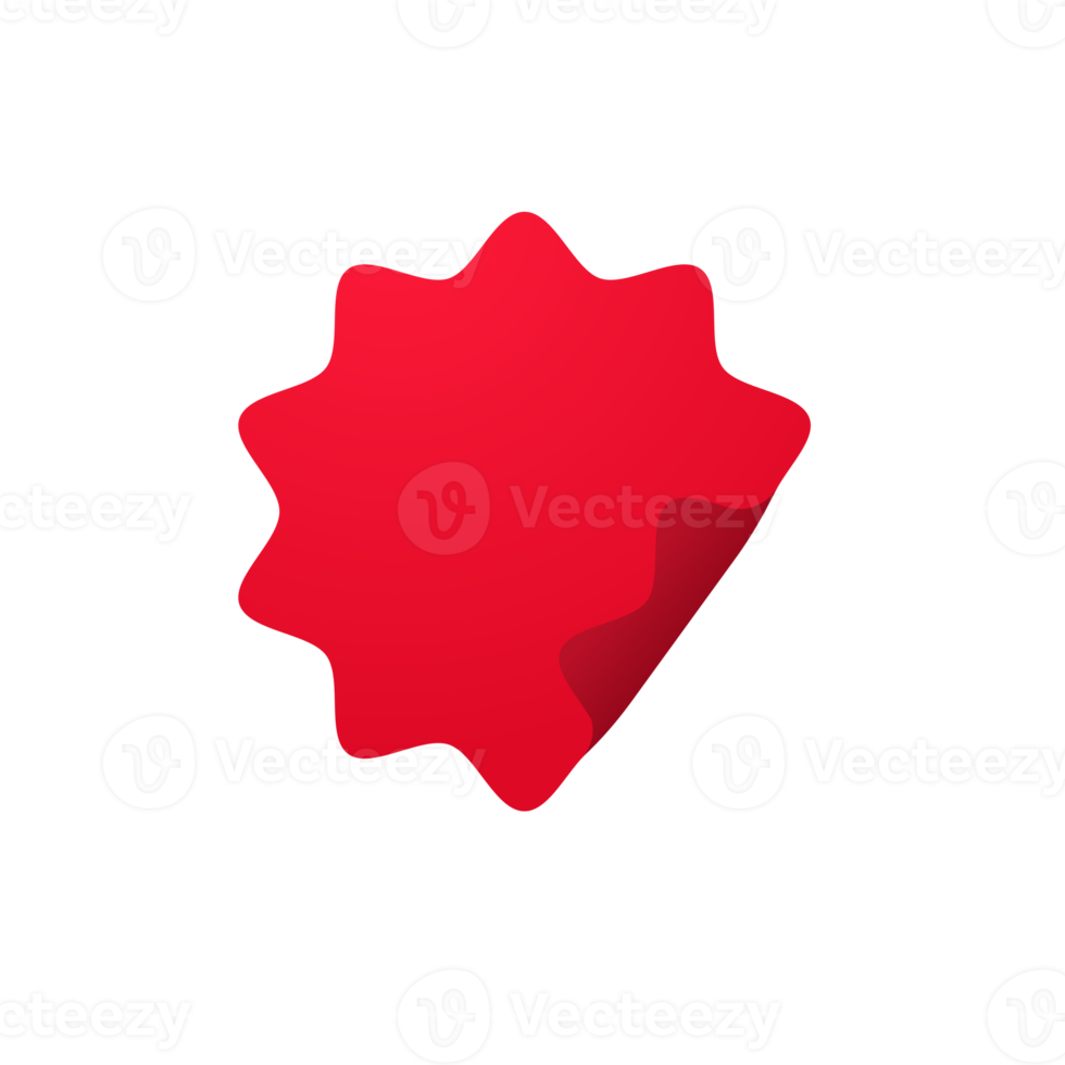 red basic shape for new product stickers special offer label png