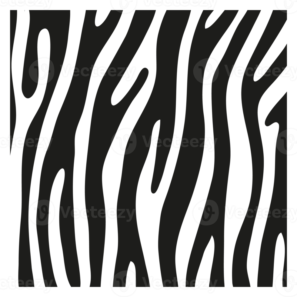 zwarte strepen op de huid van een zebra voor decoratie graphics png