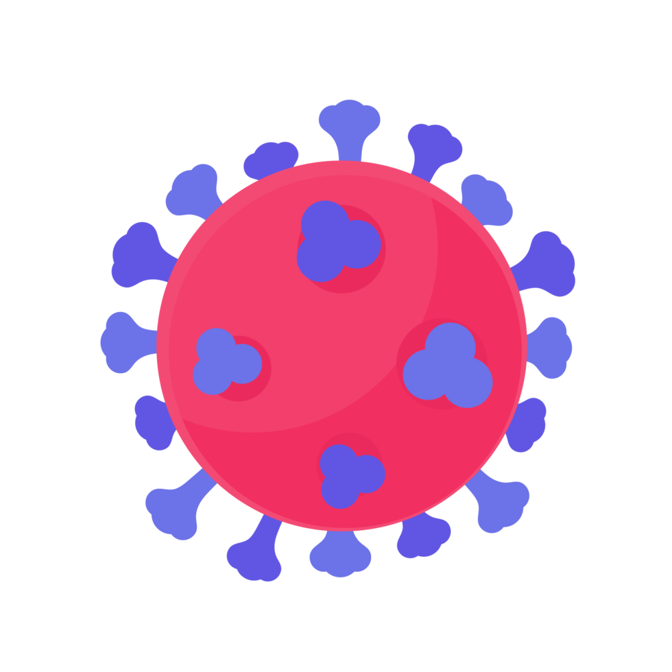 Covid-19 icon Viruses that are spread through coughing or sneezing Simple flat design png