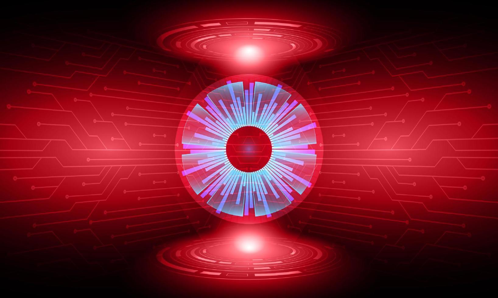 Modern Holographic eye on technology Background vector