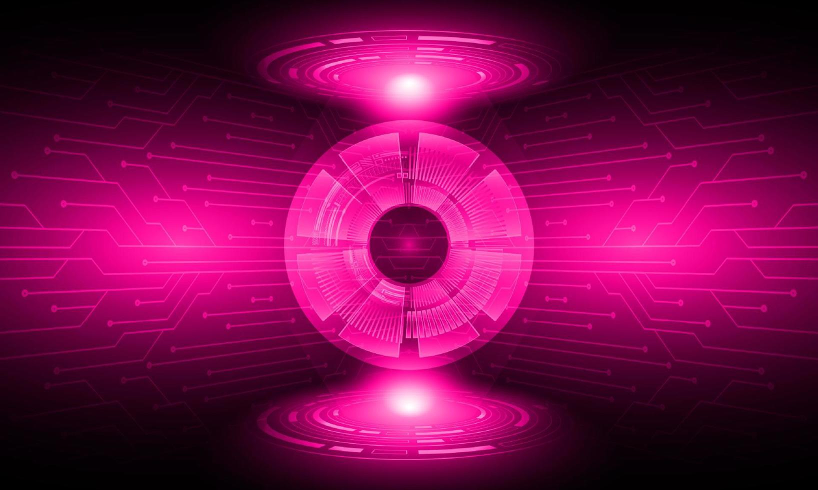 Modern Holographic eye on technology Background vector