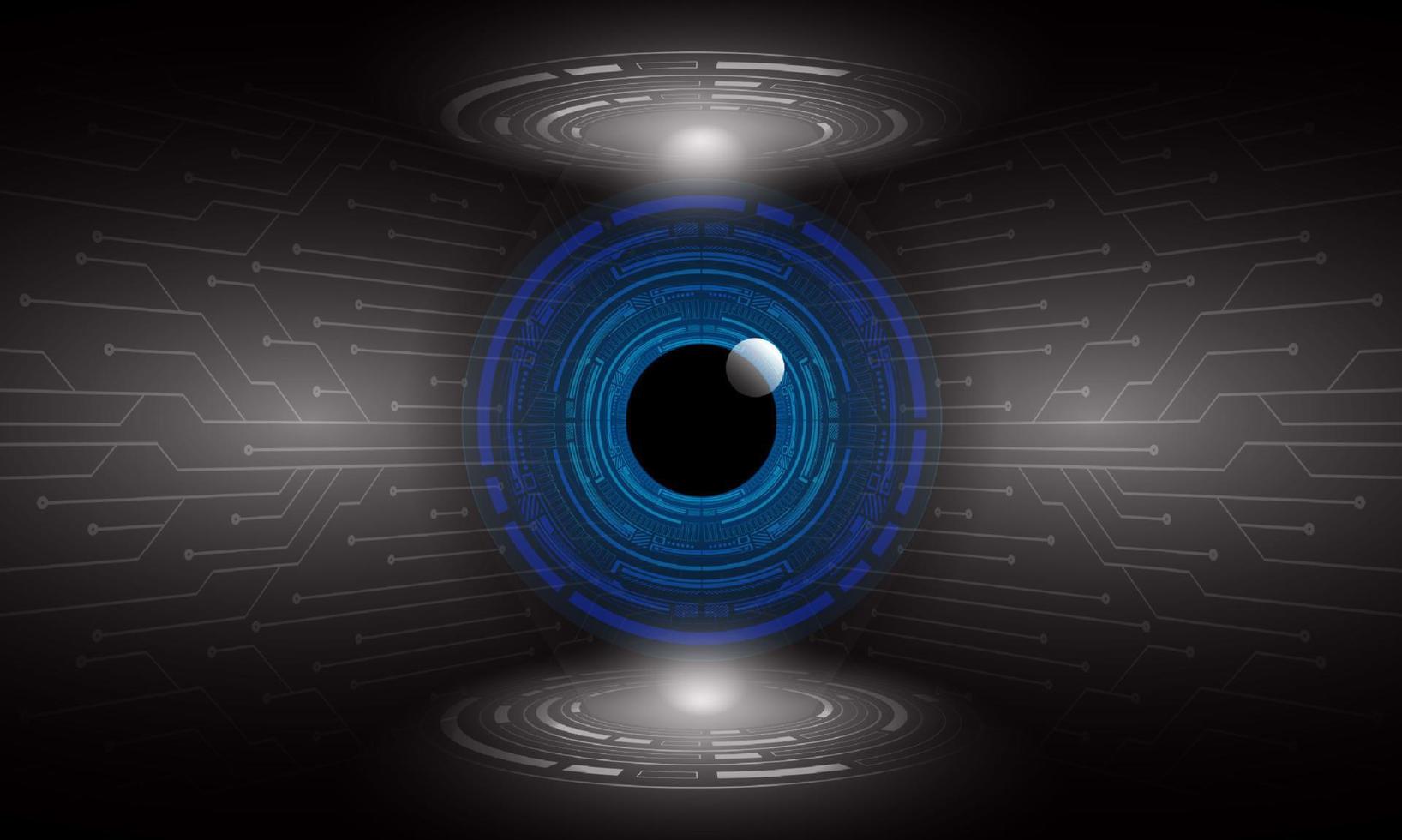 Modern Holographic eye on technology Background vector