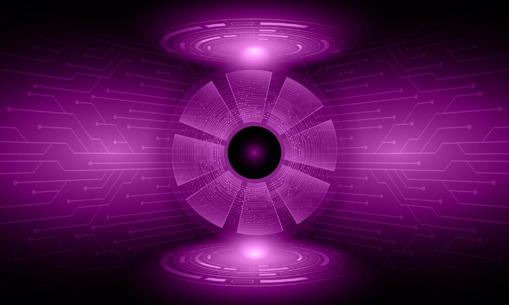 Modern Holographic eye on technology Background vector