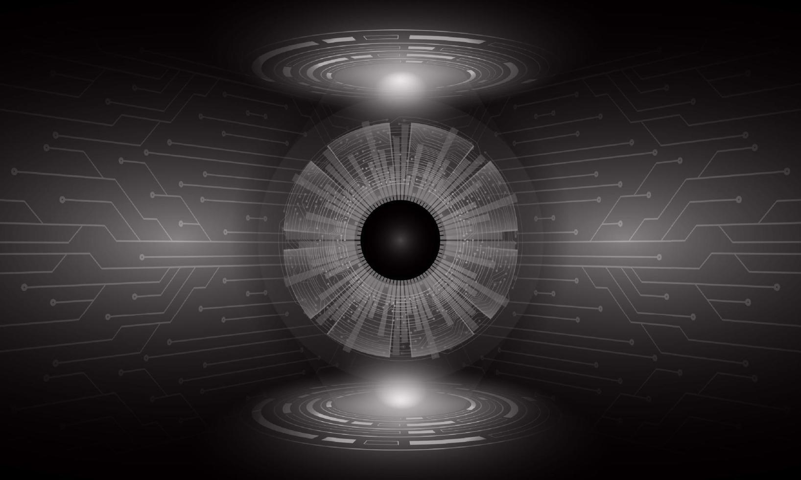 Modern Holographic eye on technology Background vector