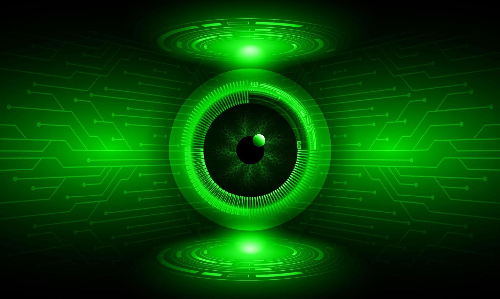 Modern Holographic eye on technology Background vector