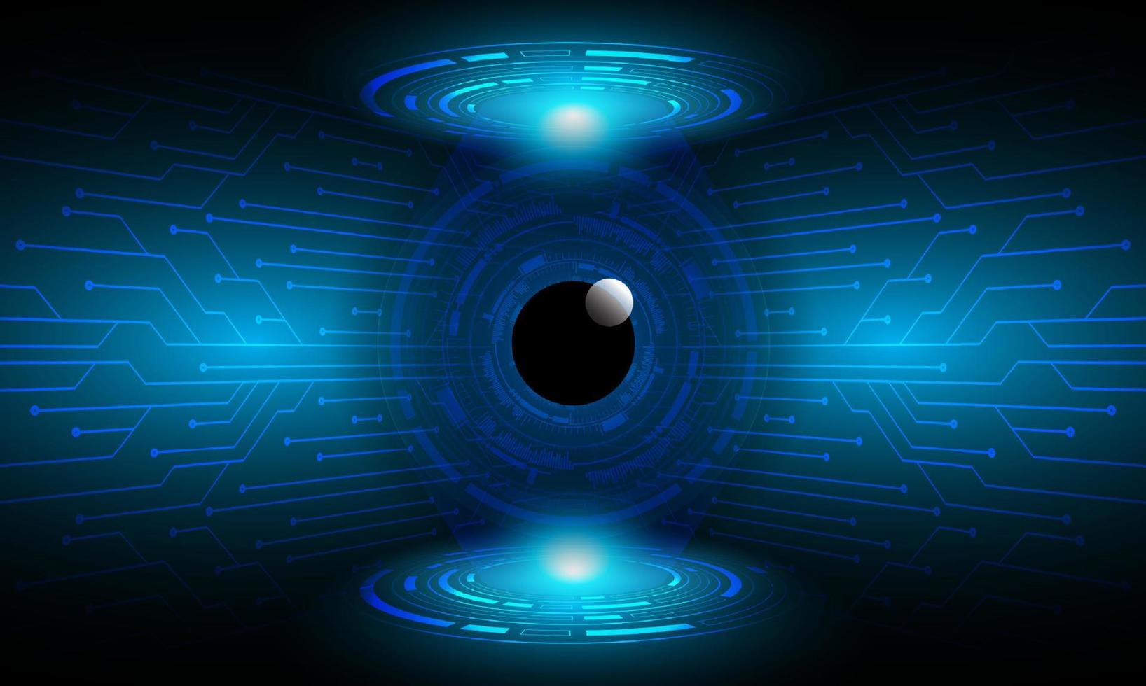 Modern Holographic eye on technology Background vector