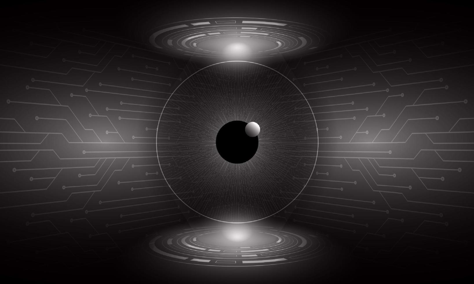 Modern Holographic eye on technology Background vector