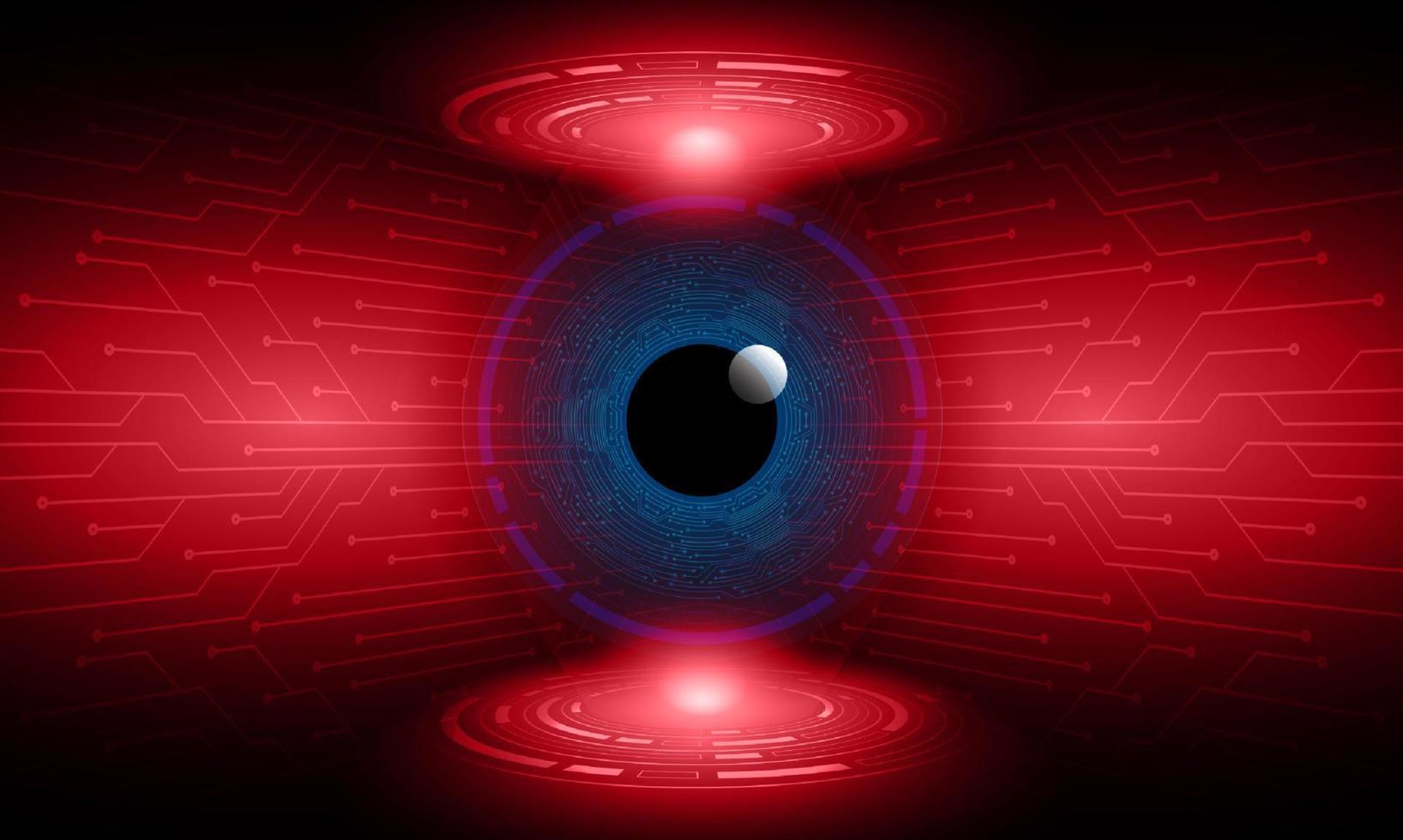 Modern Holographic eye on technology Background vector