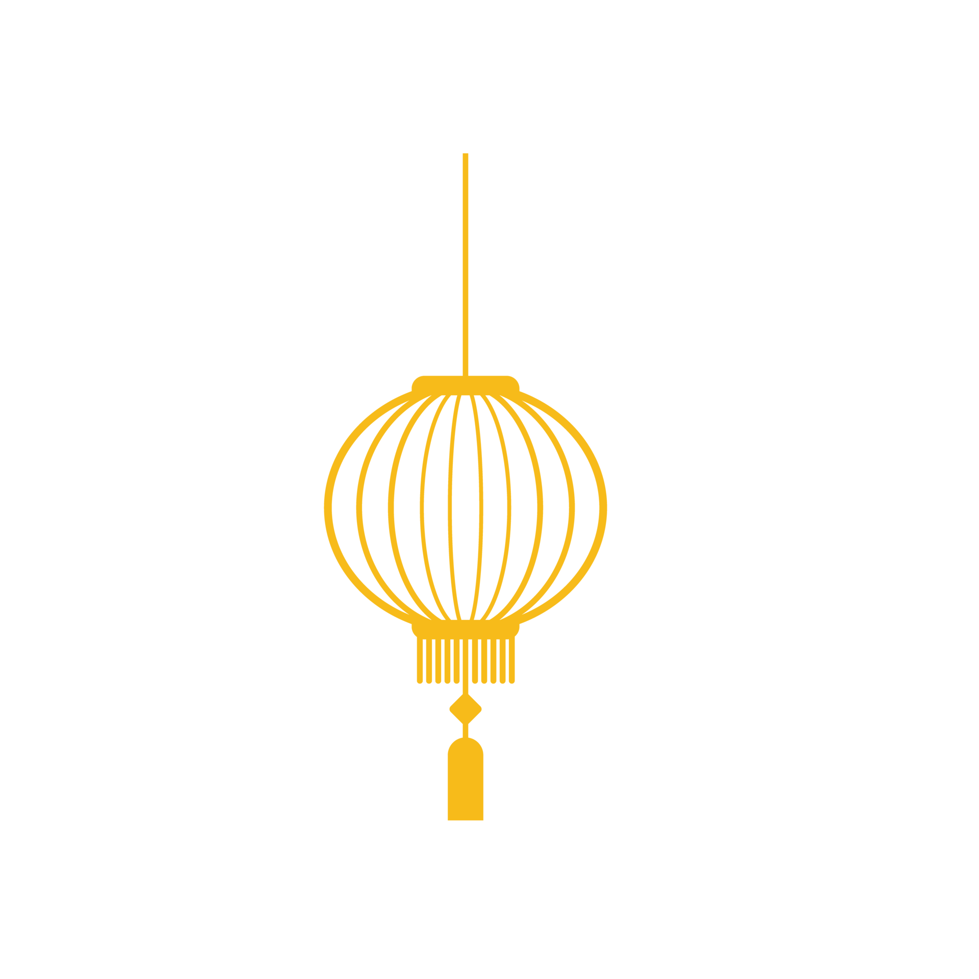 Golden lantern pattern. chinese lantern silhouette for decoration