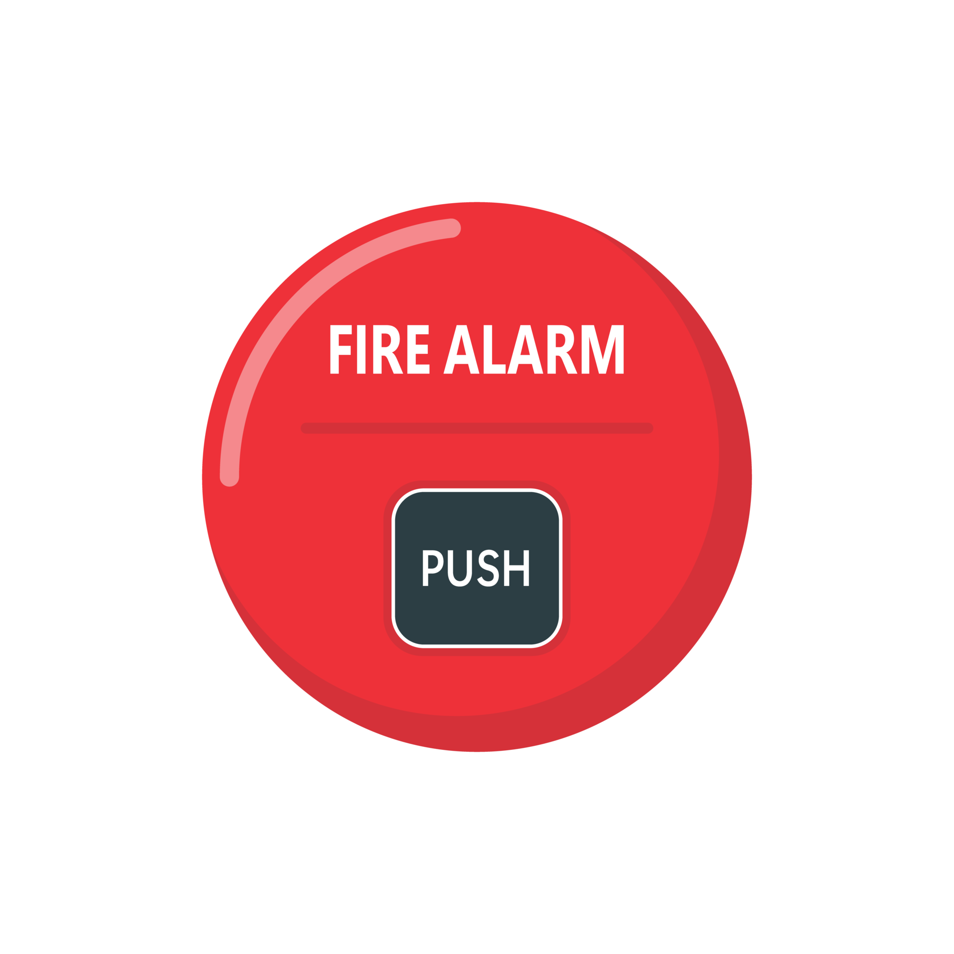 botón de alarma de incendio. una alarma contra incendios alerta a las