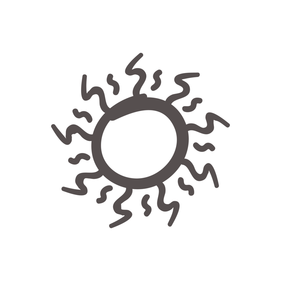 Free dibujado a mano personaje de dibujos animados lindo puesta de sol  elemento de radiación solar de verano 14475711 PNG with Transparent  Background