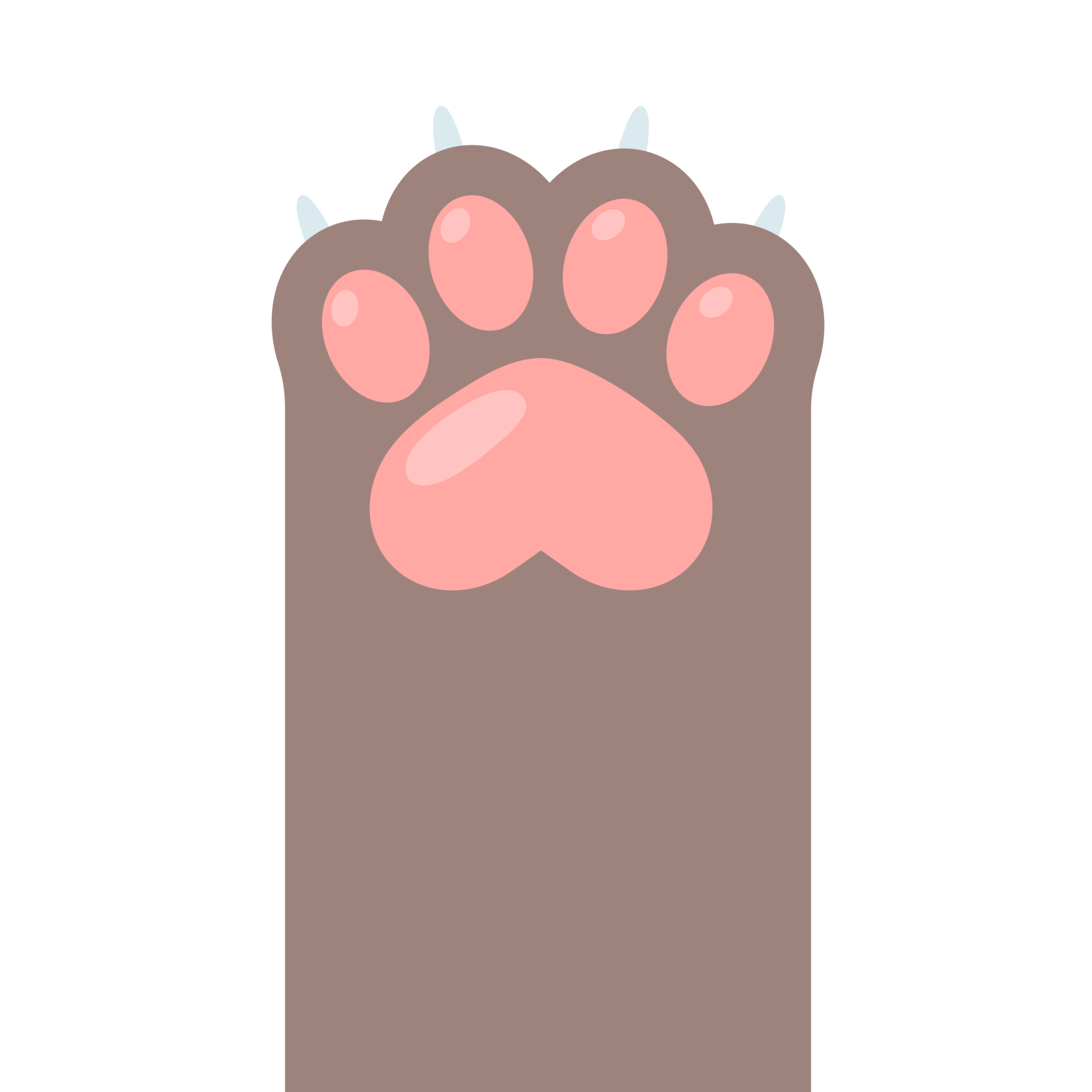 Dog and cat paws with sharp claws. cute animal footprints 14475804 PNG