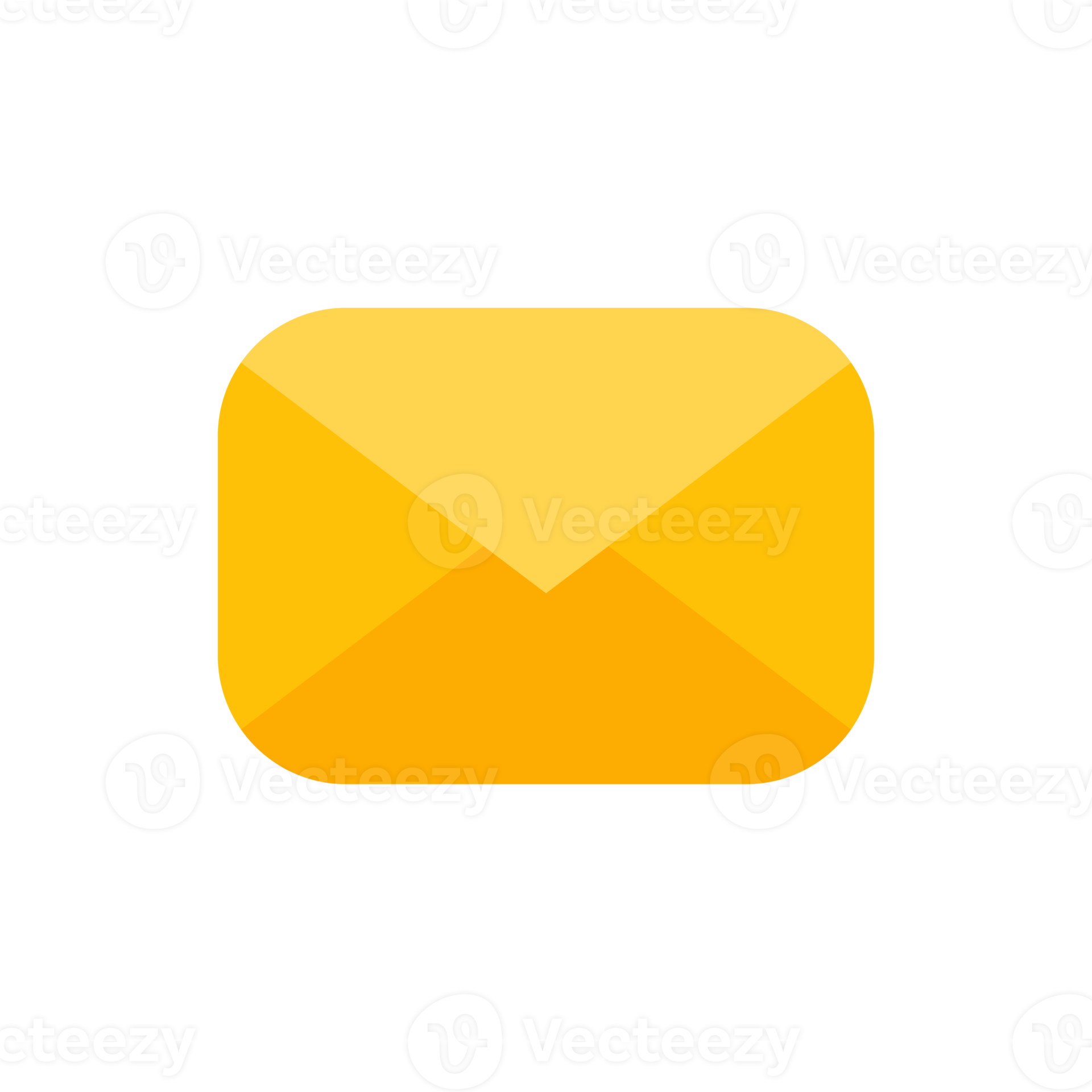 Yellow envelope. The concept of communication and email notification
