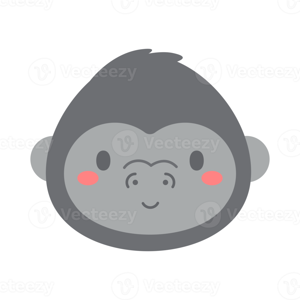 cartoon monkey face cute pets for kids png