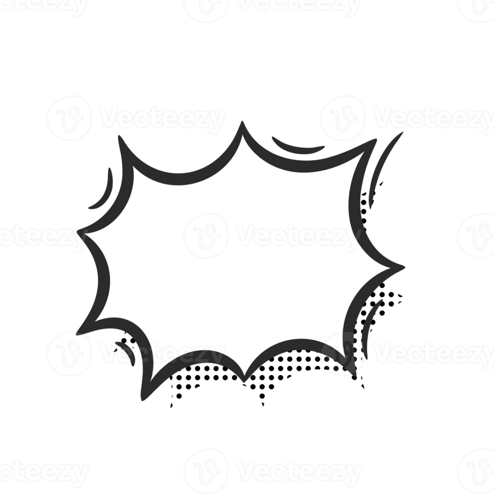 hand drawn speech bubble for chatting cartoon characters png