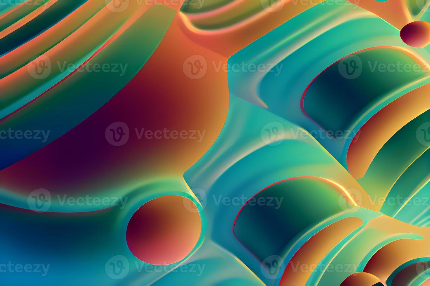 abstract 3d fractal background with smooth liquid forms photo