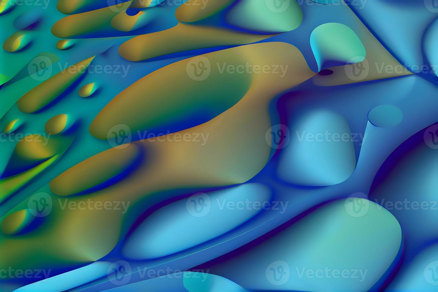 abstract 3d fractal background with smooth liquid forms photo