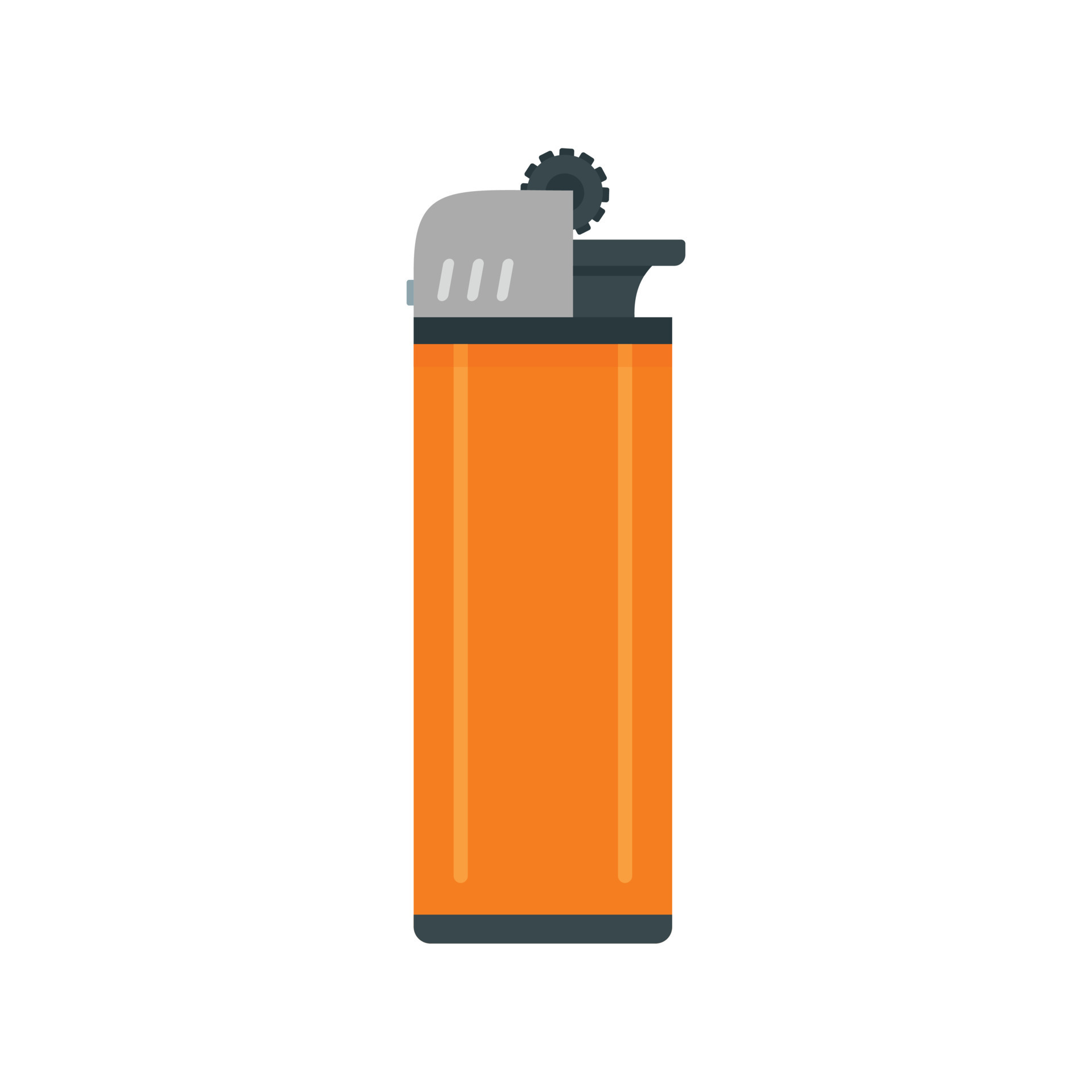 Portable cigarette lighter icon, flat style 14476840 Vector Art at Vecteezy