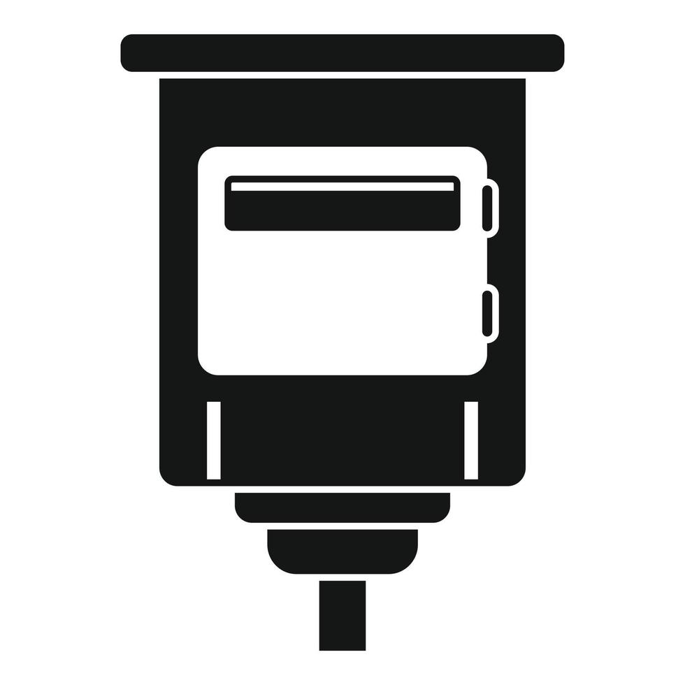 Post mailbox icon, simple style vector