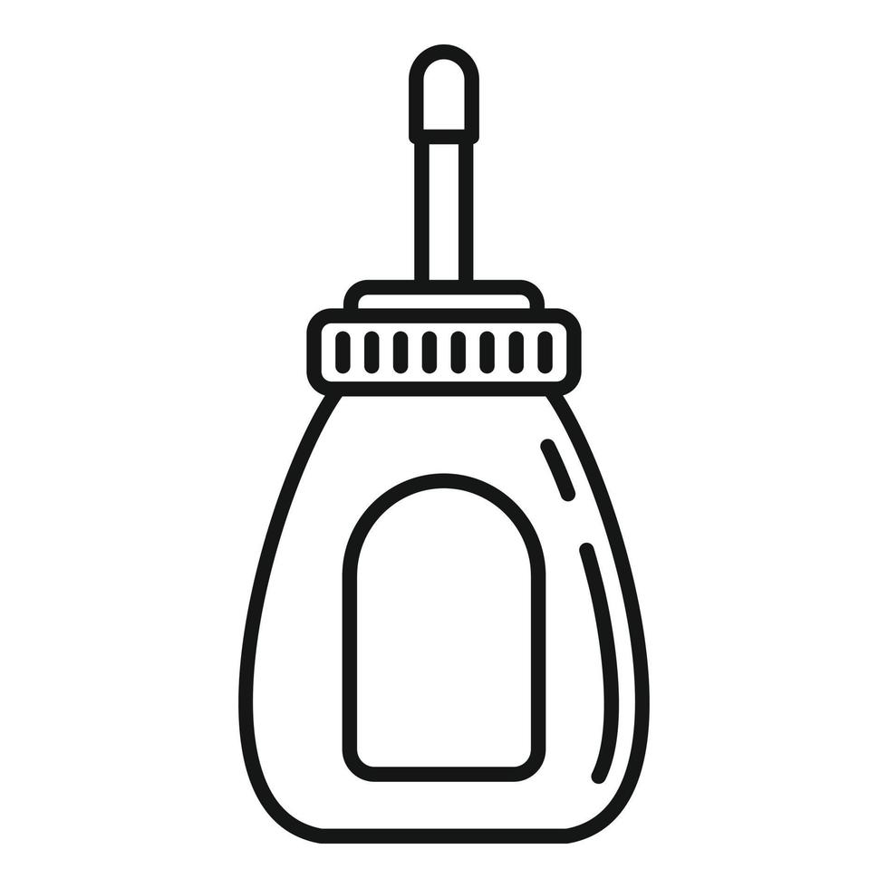 Hot dog mustard bottle icon, outline style vector