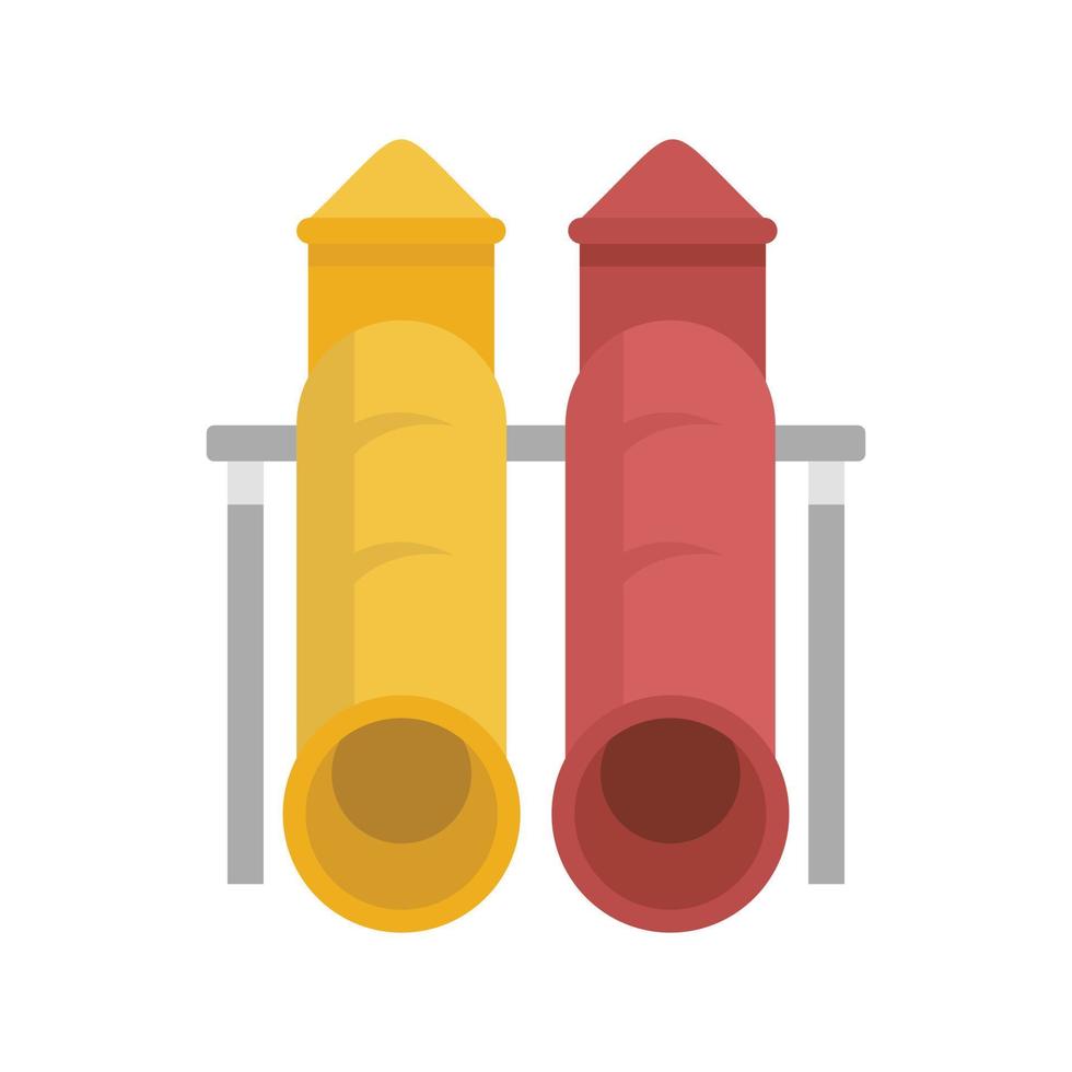 Tower kid pipe icon, flat style vector