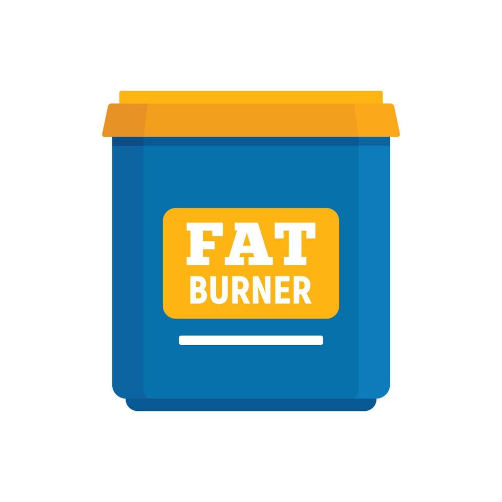 Fat burner icon, flat style vector