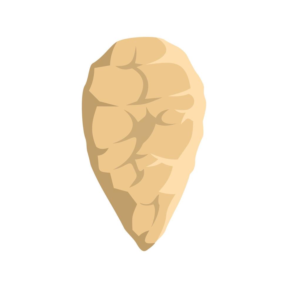 icono de herramienta de la edad de piedra, estilo plano vector