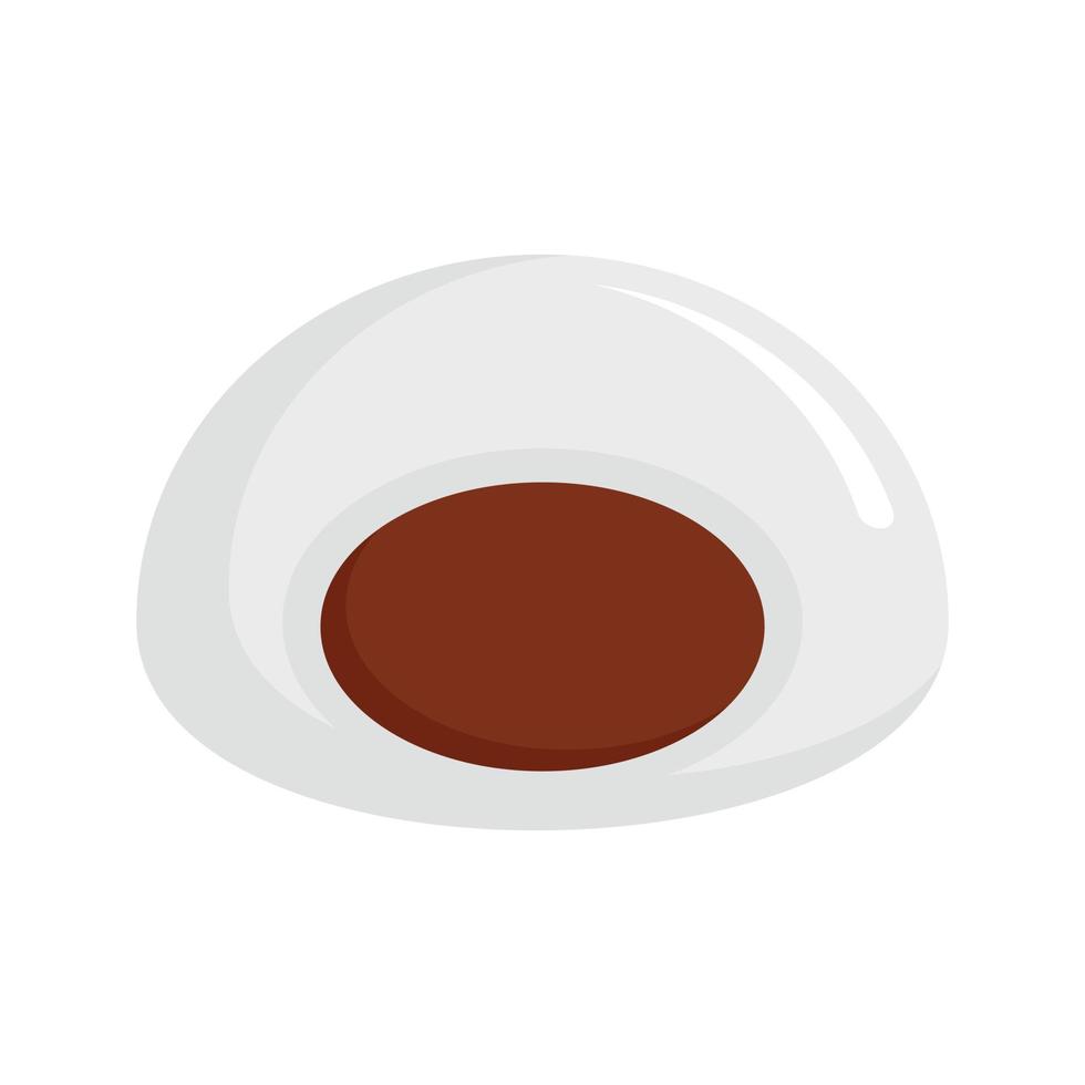Rice seed icon, flat style vector