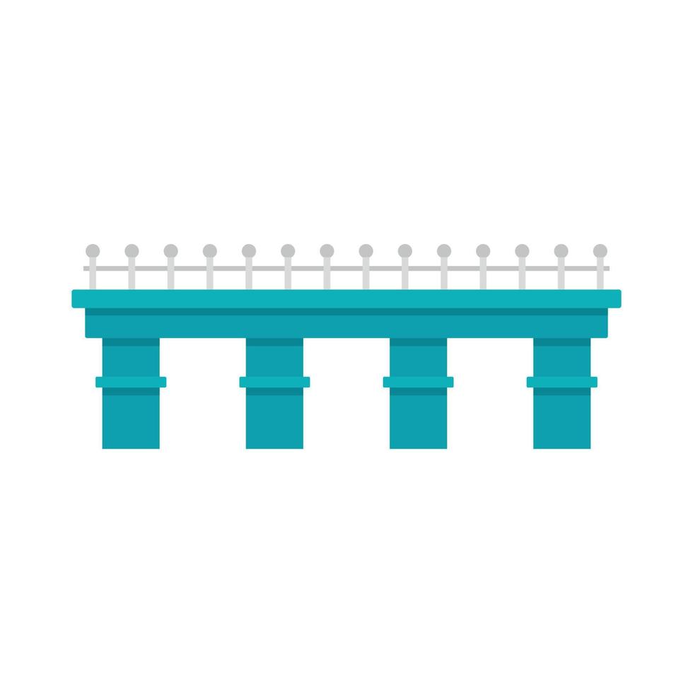 Metal bridge icon, flat style vector